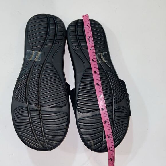 Memory Foam Women's Black and Pink Sandals Size L 10/11 - Picture 3 of 5